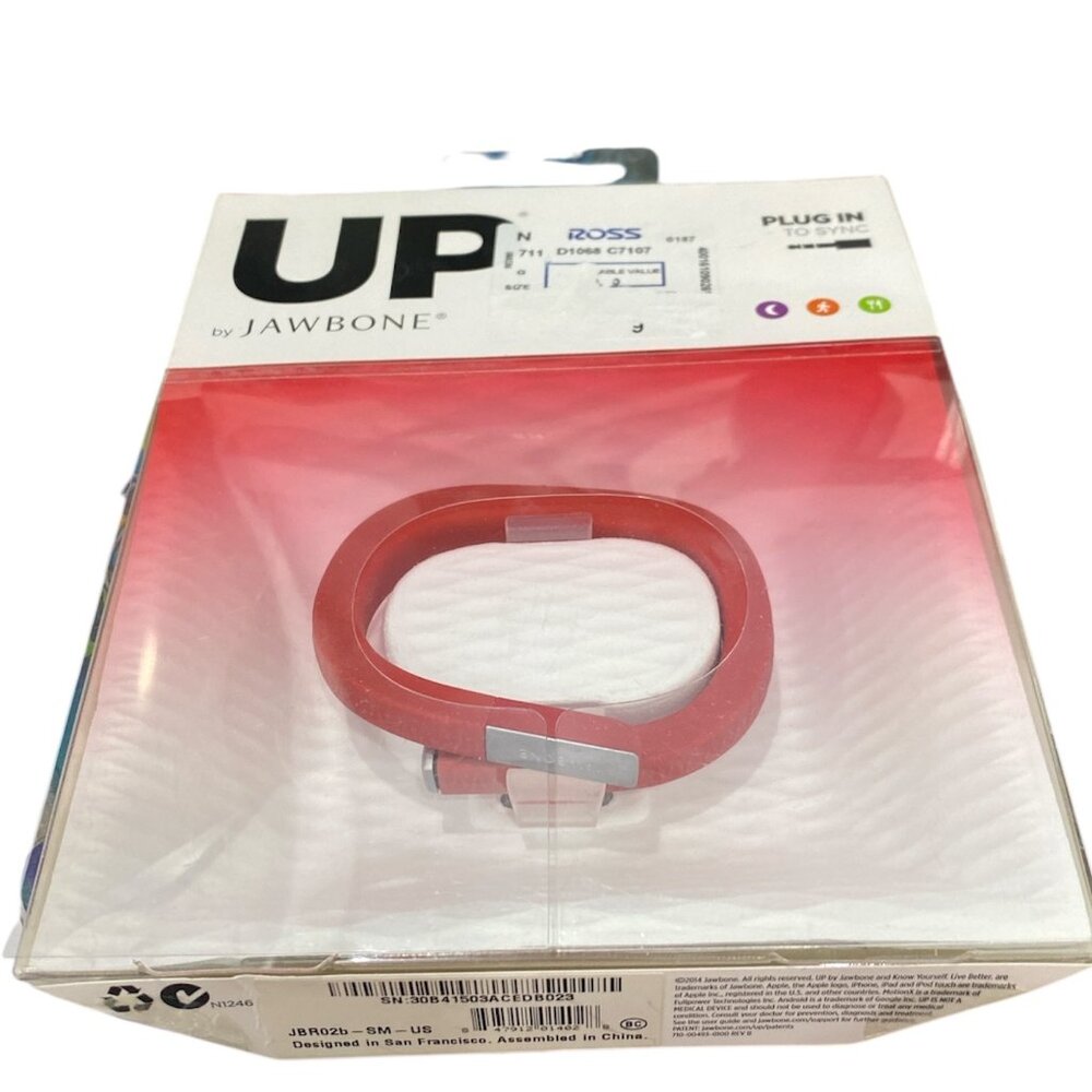 UP by Jawbone Fitness Tracker, NWT , Color:  red, Size:  Small, $35